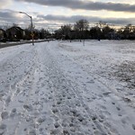 Snow on Sidewalks Adjacent to Park at 4355 Goldenwood Dr