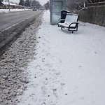 Snow at Transit Bus Stops at 1691 Campbell Ave