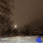 Snow on Road Impeding Sightline at 9504 Chestnut Dr