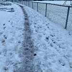 Snow on Sidewalks Adjacent to Park at 1400 Richardie Blvd